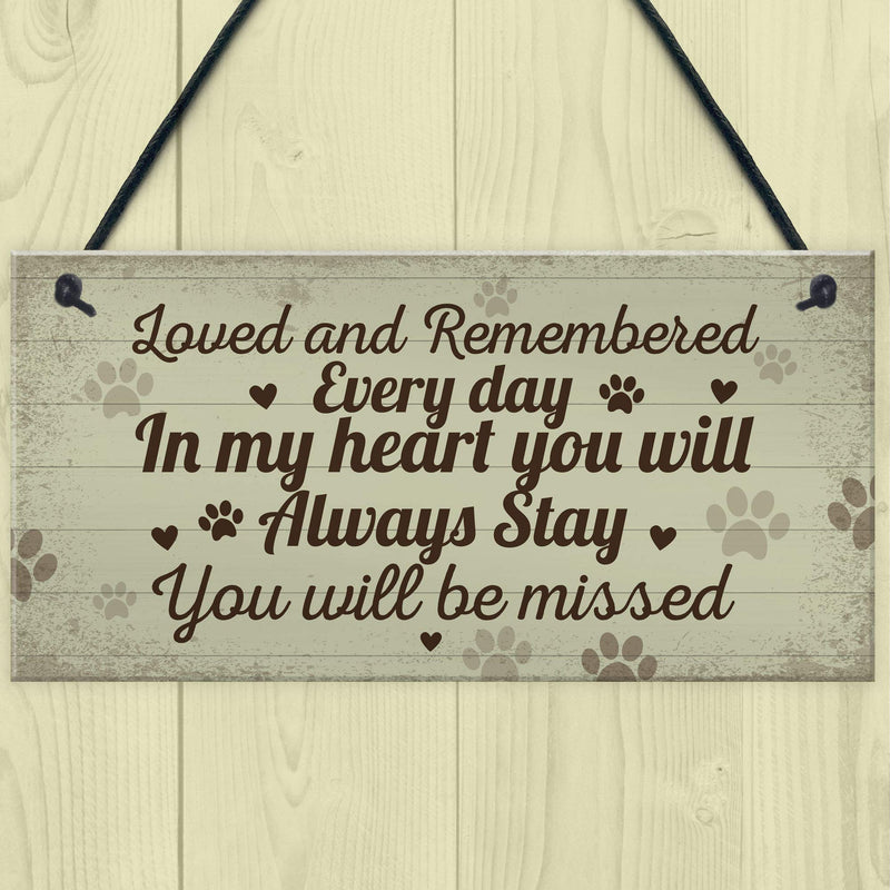 RED OCEAN Hanging Pet Memorials Cat Plaque Pet Memorials Dog Remembrance Grave Plaque Keepsake Gift - PawsPlanet Australia