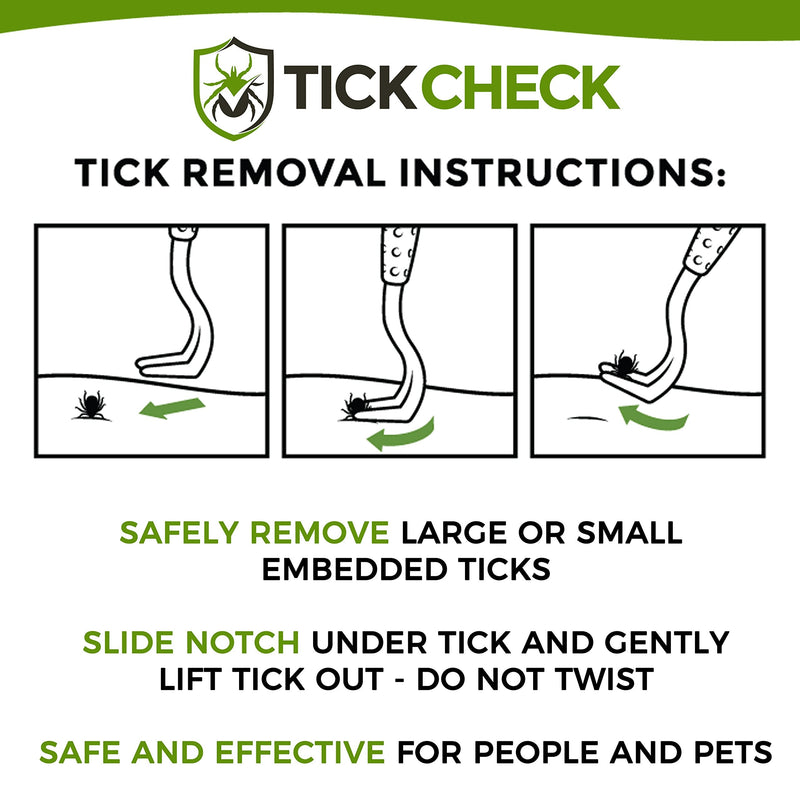 TickCheck Tick Remover Tools and Tick Identification Card for Humans, Dogs & Cats 1 Set (Pack of 3) 1 Set (Pack of 3) - PawsPlanet Australia