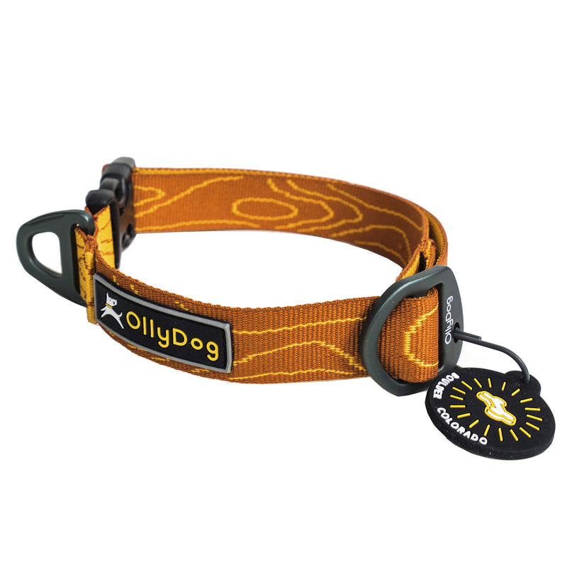 [Australia] - OllyDog Flagstaff Dog Collar, Blaze Bark, Medium 