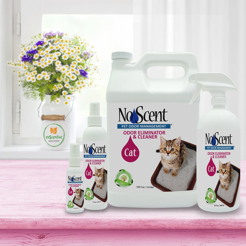 [Australia] - No Scent Cat - Professional Pet Urine Feces Odor Eliminator Cleaner - Safe All Natural Probiotic & Enzyme Formula Smell Remover Litter Box Hardwood Carpet Floors Upholstery 32 oz 