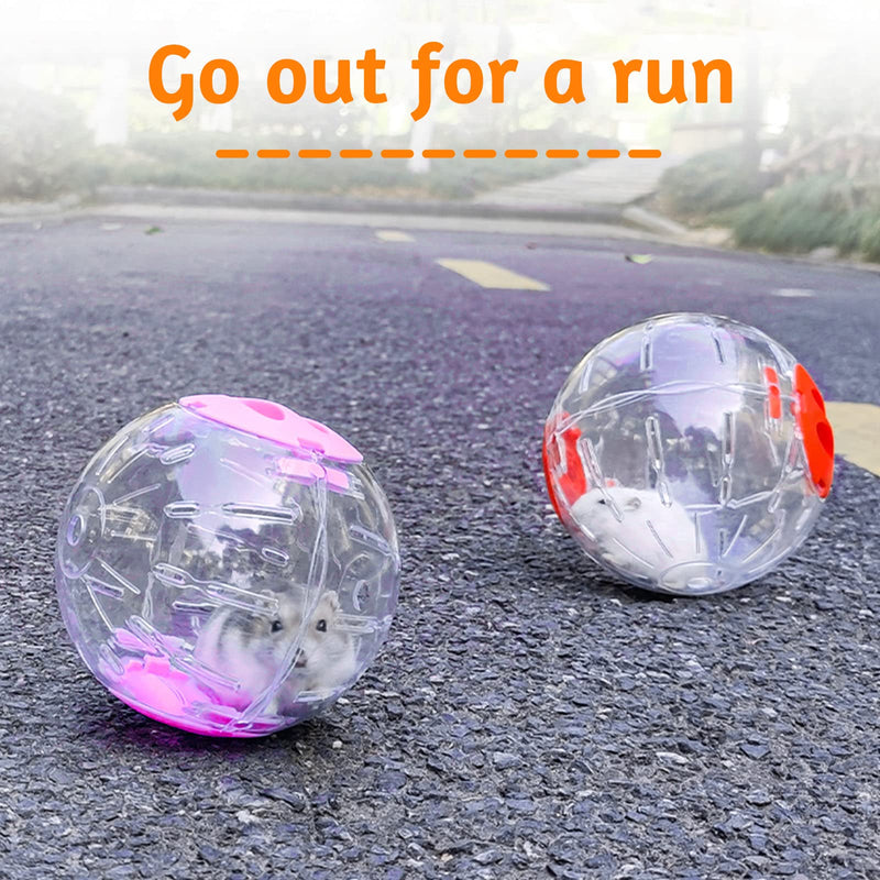 2 Pieces Hamster Running Balls Small Animal Exercise Balls Transparent Hamster Balls for Relieves Boredom and Increases Activity - PawsPlanet Australia
