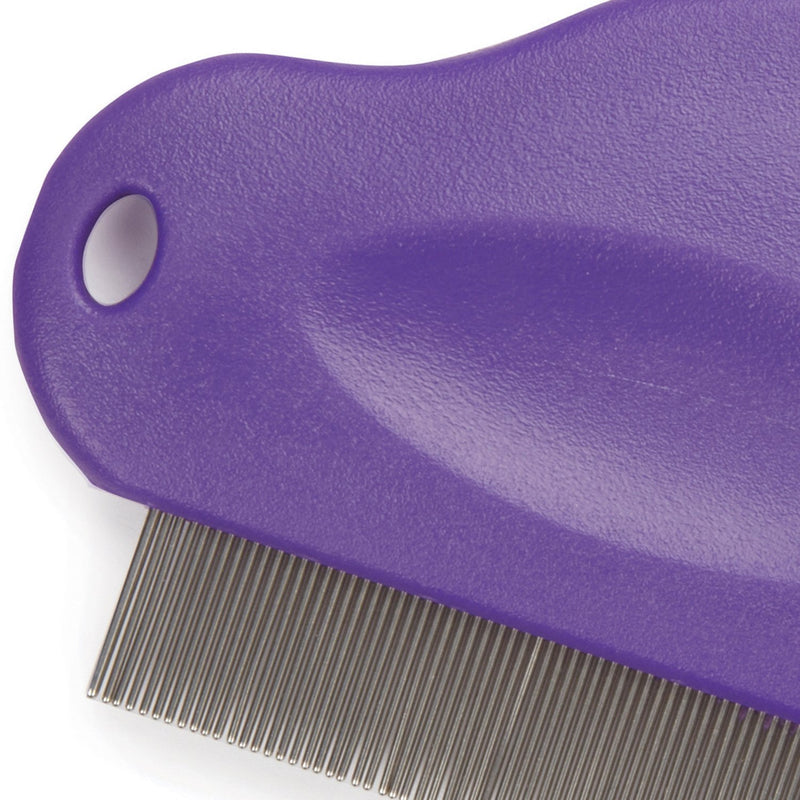 [Australia] - Master Grooming Tools Contoured Grip Flea Combs — Ergonomic Combs for Removing Fleas, Purple 