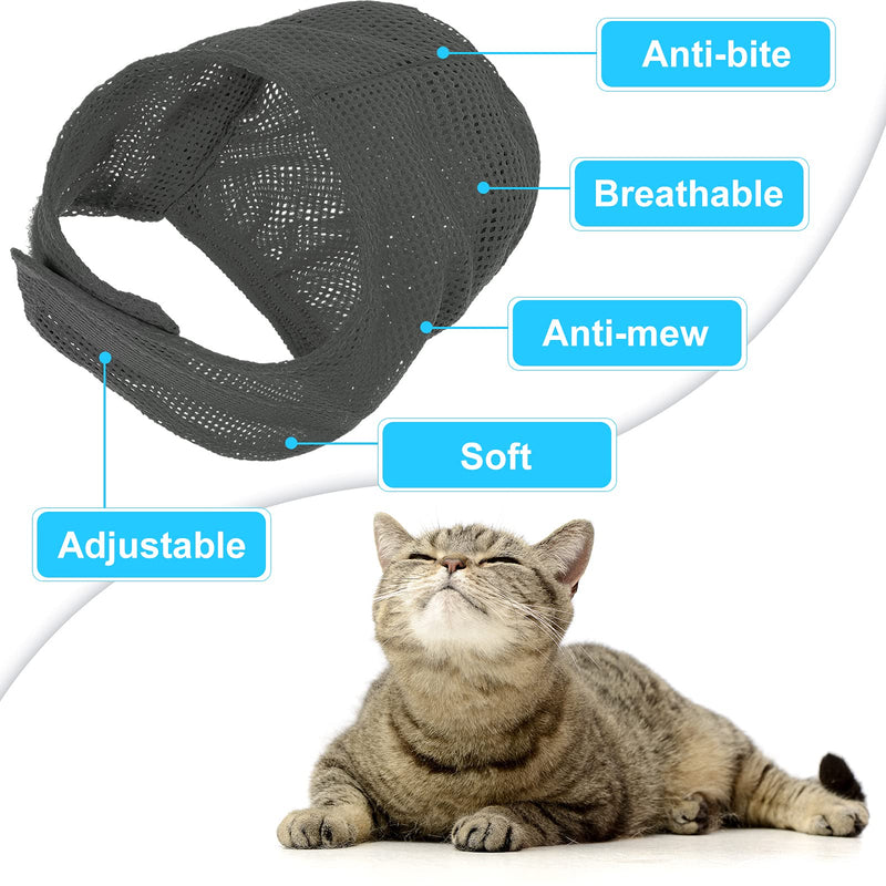 5 Pieces Cat Bathing Bag Set Cat Grooming Bag Adjustable Pet Shower Net Bag Cat Muzzles Anti-Bite Anti-Scratch Nail Clipper Tick Remover Tool Massage Brush for Bathing Cleaning Trimming Grey-White - PawsPlanet Australia