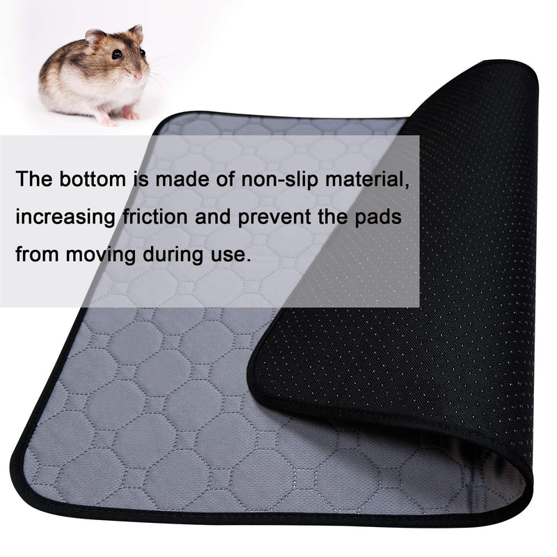 Britimes Guinea Pig Cage Liners, Washable & Anti Slip Guinea Pig Bedding Pee Pads Accessories, Absorbent Mat, Grey for Small Animals 23.6" x 18.5" 2-pcs - PawsPlanet Australia