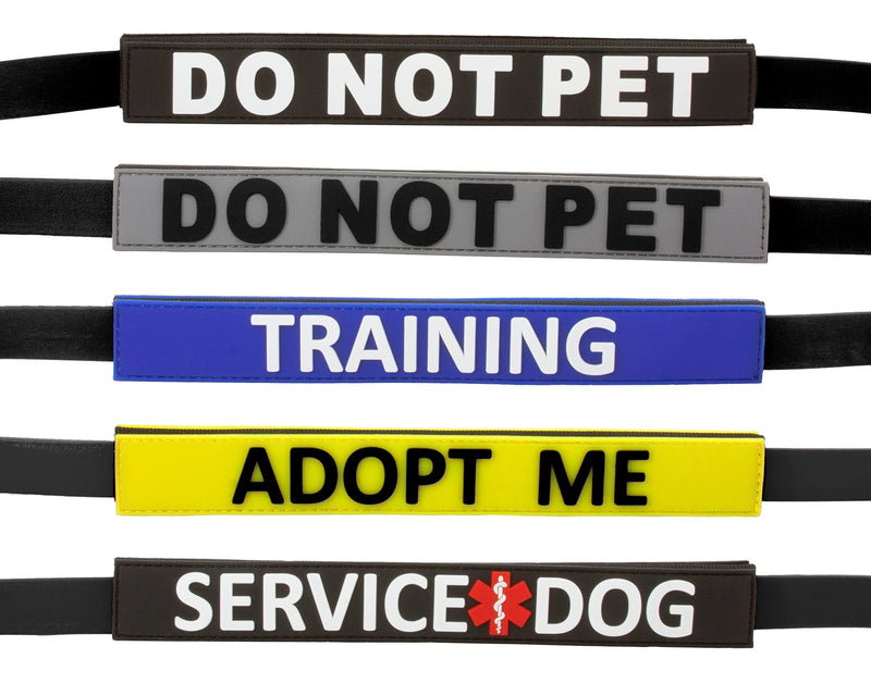 Tacticollar - Do Not Pet, Adopt Me, Training, and Service Dog Leash Sleeves, Double Sided, Highly Visible, Communicate Your Dogs Needs to Prevent Accidents - PawsPlanet Australia