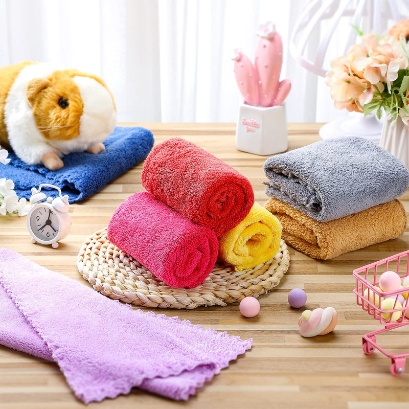 8 Pieces Guinea Pigs Blankets Guinea Pig Accessories Hamster Fleece Cage Liners Small Animal Bedding Mats Bathe Towels Warm Blankets for Guinea Pig Hamster Ferrets Chinchillas Hedgehogs - PawsPlanet Australia