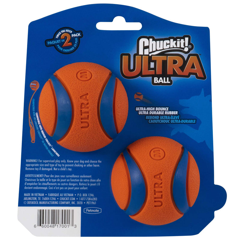 ChuckIt! Fetch Medley 2, Strato, Erratic, Ultra Squeaker, Durable High Bounce Rubber Dog Ball Toy, Medium, 3 Pack & Ultra Ball, Durable High Bounce Rubber Dog Ball, 2 Pack, Medium Medium, 2 Pack + Ultra Ball, 2 Pack, Medium - PawsPlanet Australia