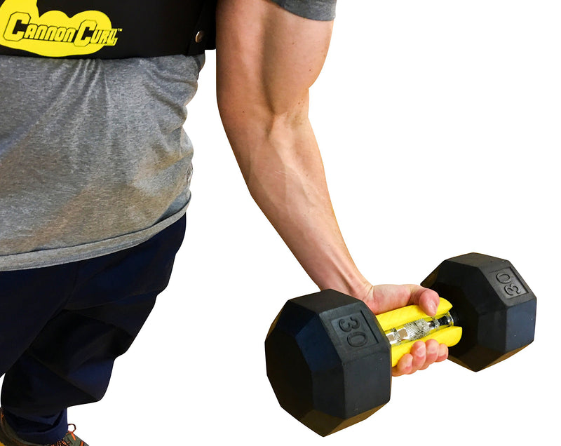 Core Prodigy Fit Grips Fat Bar Bodybuilding Training Yellow Cylinder - PawsPlanet Australia