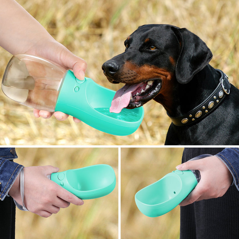 pedy Dog Water Bottle, Pet Travel Water Bottle with ABS Food Grade Small Dog Travel Outdoor Water Drinking Bottle 12oz/350ml Blue - PawsPlanet Australia