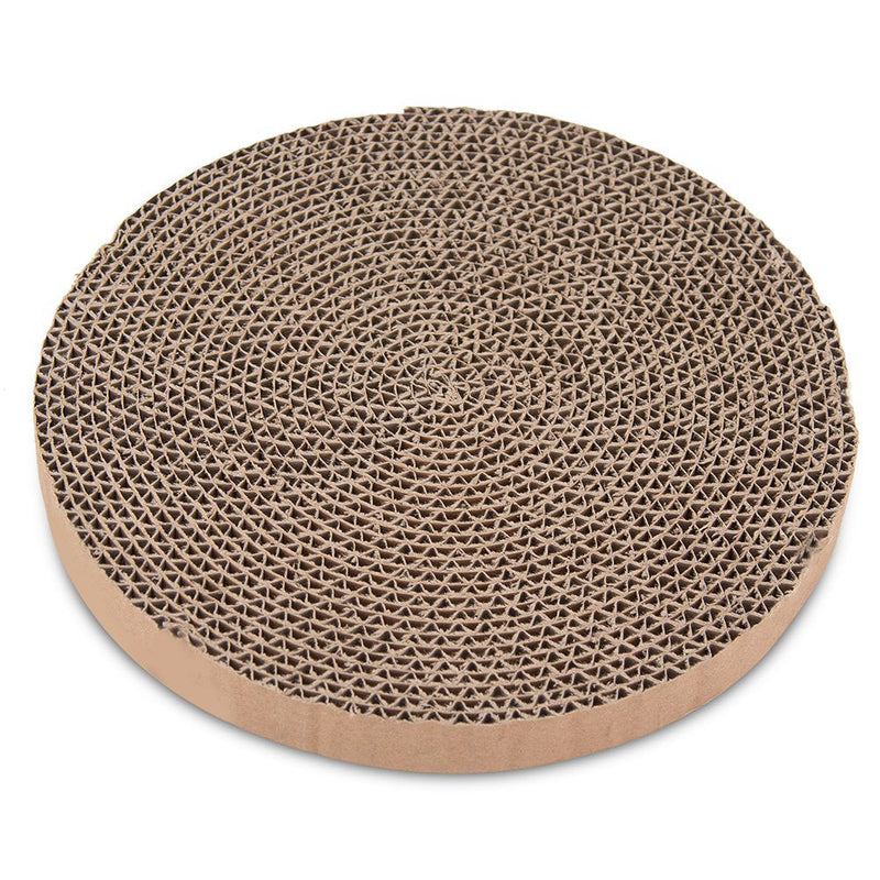 Best Pet Supplies Catify Corrugated Cardboard Cat Scratcher and Scratcher Pads 5 Pack Round - PawsPlanet Australia
