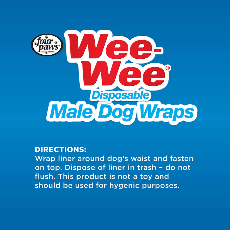 [Australia] - Four Paws Disposable Male Dog Wrap X-Small/Small Not Applicable 