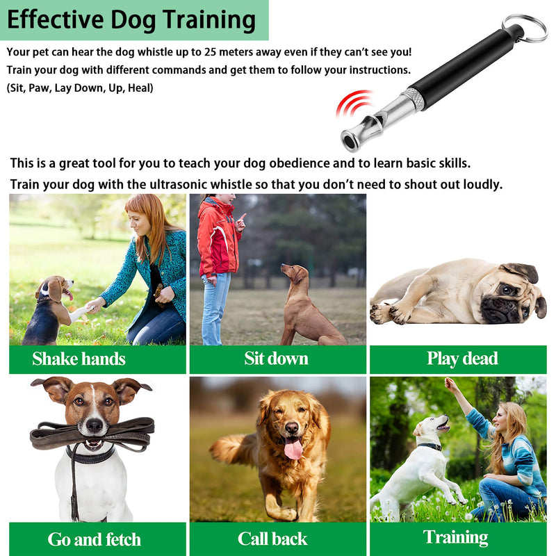 Dog Whistle, Pet Ultrasonic Sound Dog Whistle, Adjustable Lanyard & Frequencies, Used for Play interaction, Recall Repel Training, Professional Dog Whistles to Stop Barking, Comes with Exquisite Bells - PawsPlanet Australia