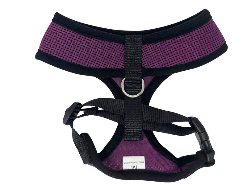 [Australia] - Dog Harness for Small Dogs - No Pull Breathable Mesh Harnesses for Small & Medium Breed Dogs - Puppy Vest for Walking & Running - Adjustable Body Harness - Sizes XS S M L Medium 15.5-20" Chest Purple 