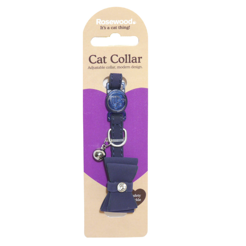 [Australia] - Catwalk Collection Designer Bow Tie Navy Cat Collar 