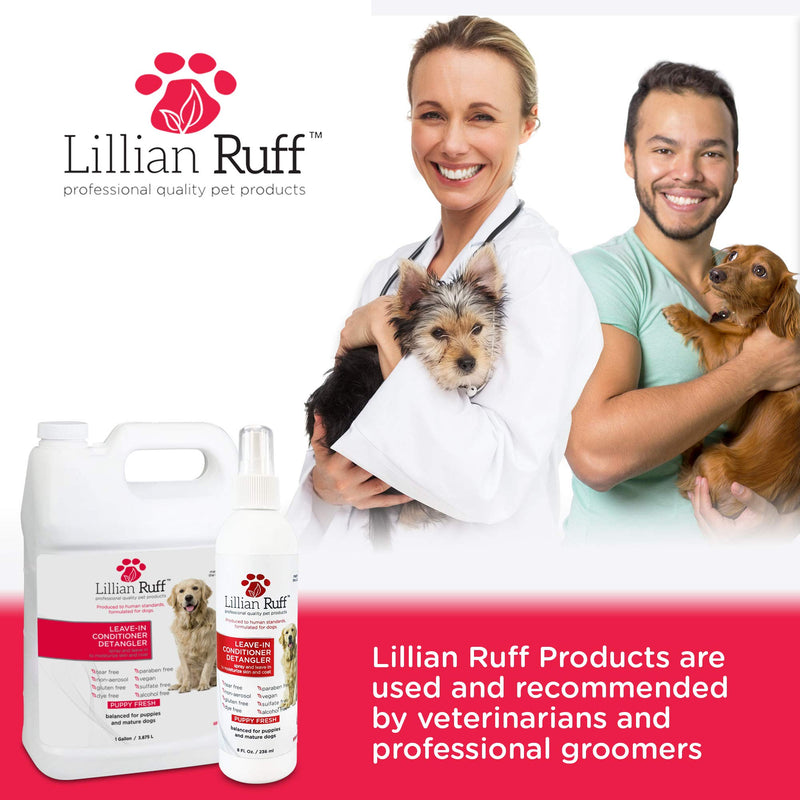 [Australia] - Lillian Ruff - Pet Dog Leave in Conditioner & Detangler Treatment Spray - Safe for Cats - Moisturizer for Normal, Dry & Sensitive Skin - Made in The USA 8 Ounce 