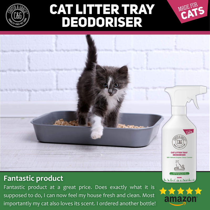 C&G Pets | CAT LITTER TRAY DEODORISER 500ML | 100% CRUELTY FREE FAST ACTING FORMULA | NEUTRALIZES BAD ODOUR | ANTIBACTERIAL AND ANTIFUNGAL | NATURAL ENZYMES | BONDS WITH CAT URINE - PawsPlanet Australia