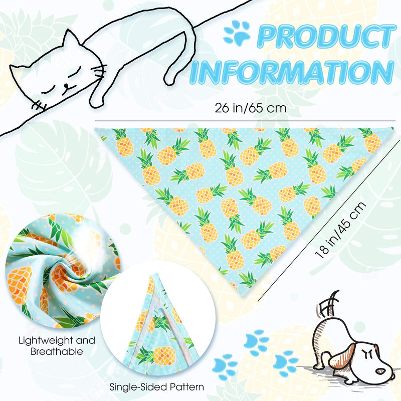 12 Pieces Dog Bandana Scarf Washable Triangular Bibs Pet Summer Flamingo Fruit Print Adjustable Washable Kerchief Hawaii Dog Bandana for Small and Large Dogs (Fruit and Leaves Patterns) Fruit and Leaves Patterns - PawsPlanet Australia