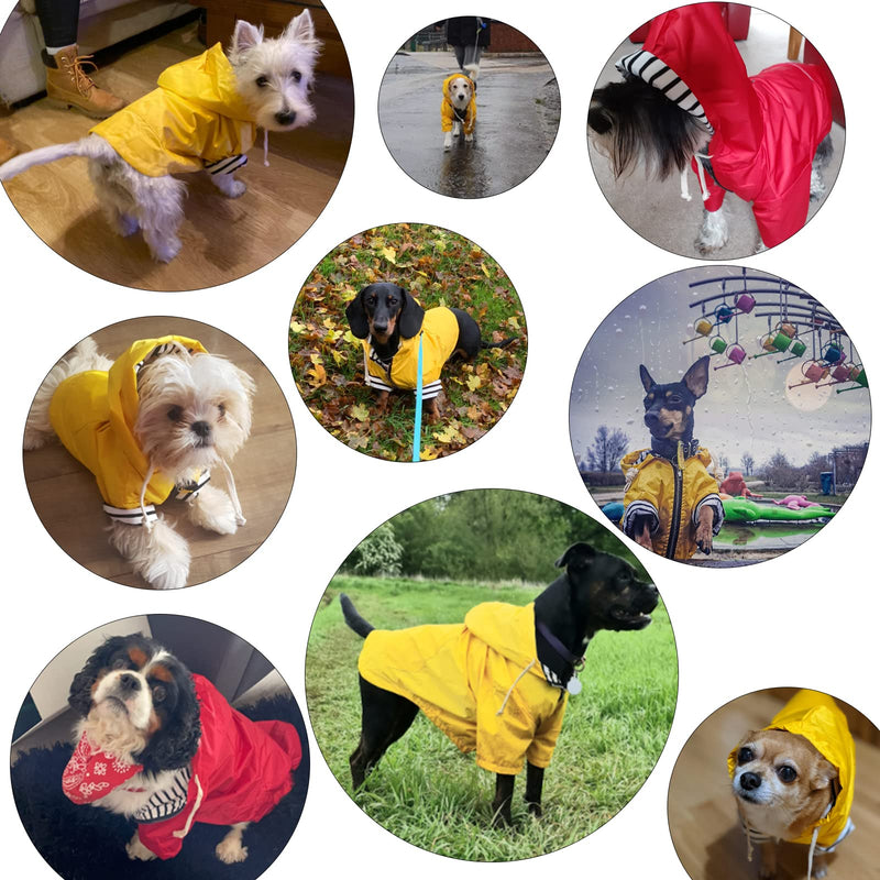 Morezi Dog Zip Up Dog Raincoat With Hood, Rain/Water Resistant, Adjustable Drawstring, Pocket Design, Stylish Premium Dog Raincoats - Size XS to XXL Available - Blue - XS X-Small(Bust: 46CM) - PawsPlanet Australia