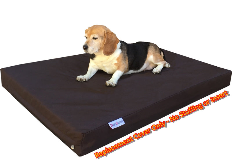 [Australia] - Dogbed4less Heavy Duty 1680 Nylon Dog Bed External Cover for Small Medium to Large Pet - Replacement Cover Only 37X27X4 Inches Seal Brown 