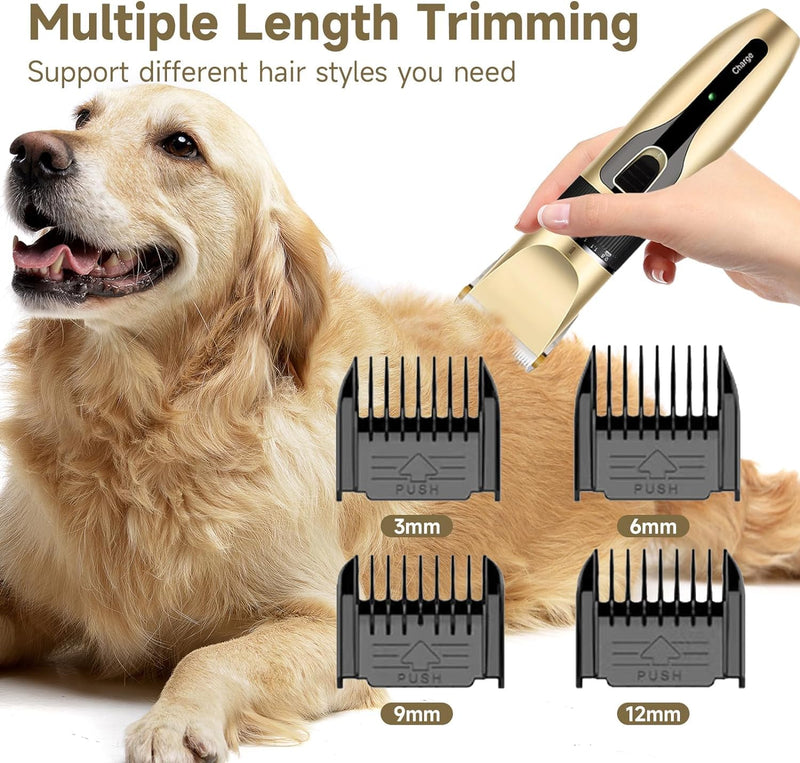 ELS PET dog clippers, wireless dog grooming set for thick fur, pet hair trimmer, low-noise dog clippers, quiet dog hair trimmer for dogs and cats - PawsPlanet Australia