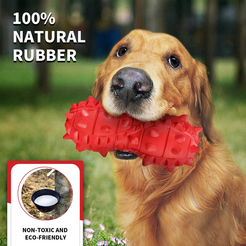 G.C Indestructible Dog Toys for Large Dogs Durable Tough Dog Chew Toys Treat Dispenser Dumbbell Dog Teething Toys for Aggressive Chewers - PawsPlanet Australia