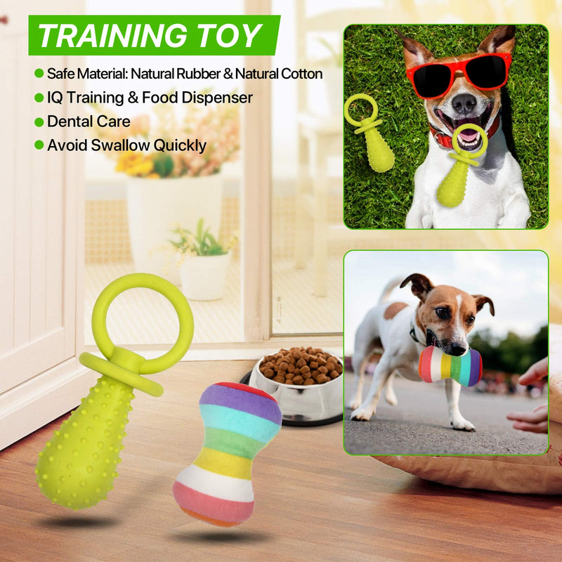 Dog Chew Toys for Aggressive Chewers Puppy, Small and Medium breed-12 Pack Durable Dog Toys Sets with Tug of War Chew Rope Toys, Squeak Plush Toys, Toothbrush Chews Toy Multi-colored1 - PawsPlanet Australia