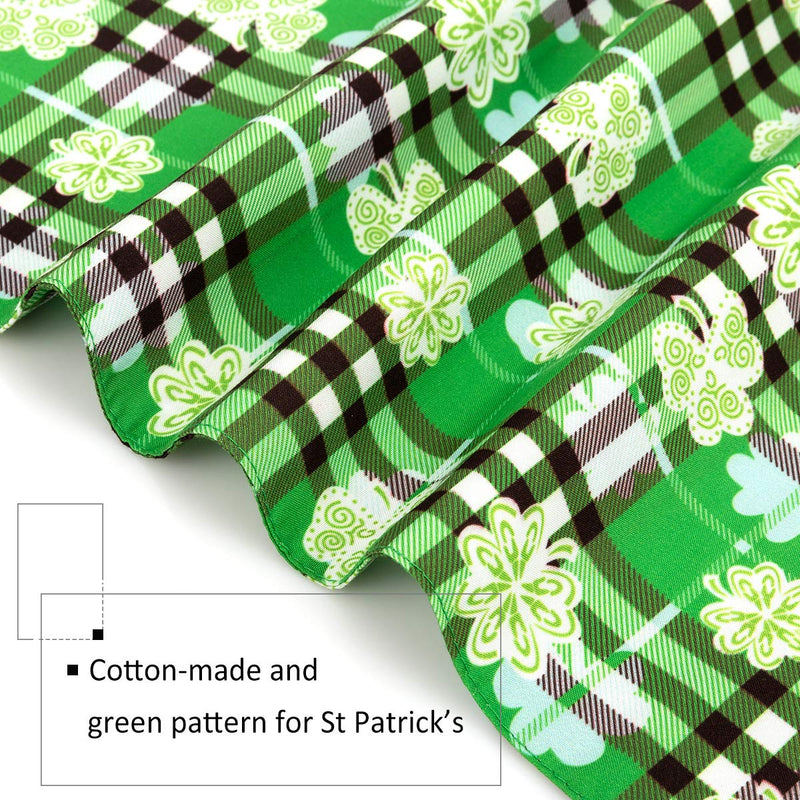 [Australia] - MEWTOGO 2pcs St. Patrick's Day Triangle Pet Dog Bibs Dog Bandanas Plaid-2 Set 