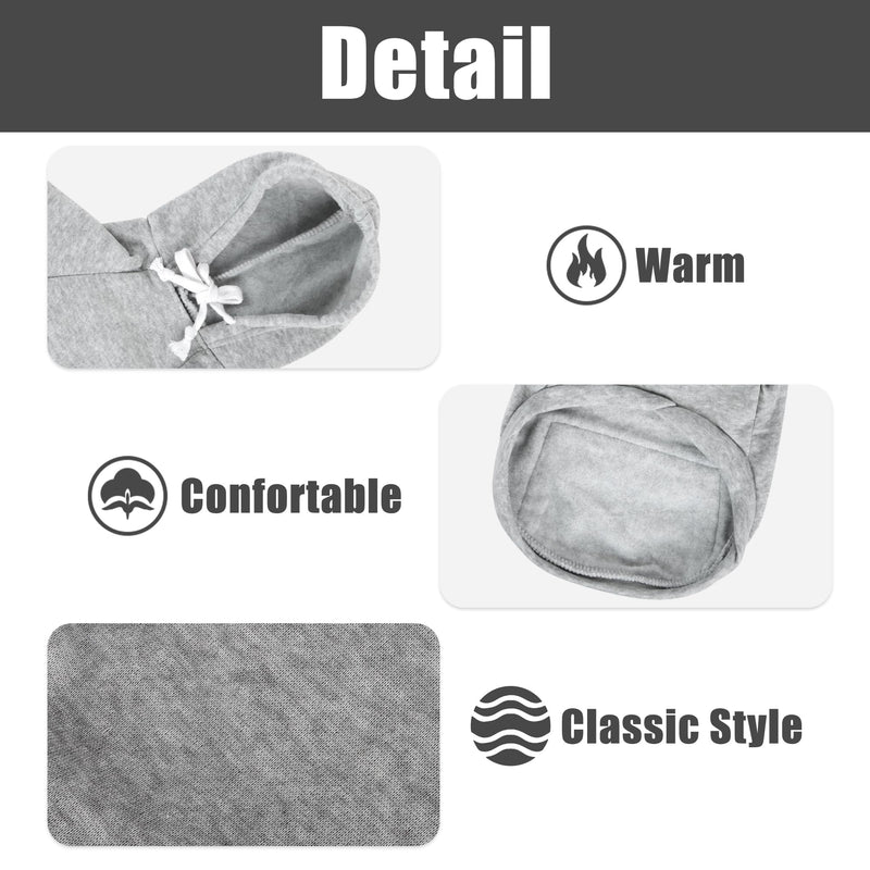 Moorle Dog Jumper Fleece Dog Jumper Hoodie Small Dog Hoodie Jumper Dog Jumper Puppy T-Shirt Winter Warm Dog Jumper Gray for Small Dogs and Cats Pet Clothing Apparel Size M - PawsPlanet Australia