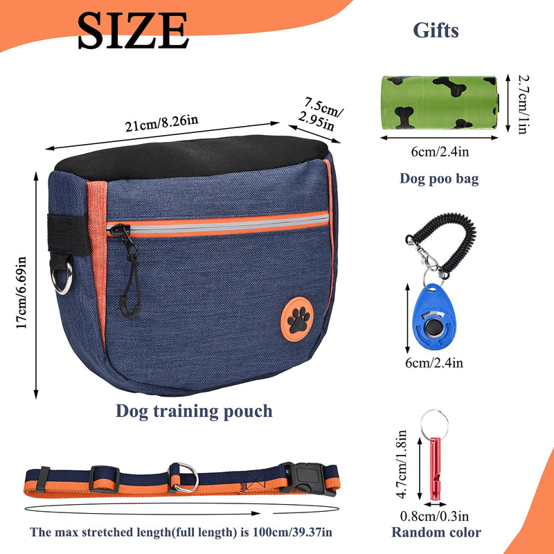 fani Dog Treat Training Pouch Large Capacity Pet Walking Training Bag Easily Carries Pet Toys Kibble Treats Adjustable Waist Belt Auto Closing Portable Built-in Poop Bag Dispenser 4 Ways to Wear - PawsPlanet Australia