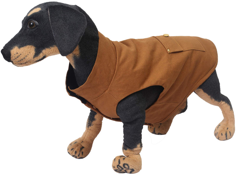 Ctomche Dog Coat Pet Jacket Reflective for Cold Weather,Dog Winter Coat Sport Vest Jackets Snowsuit with 5 metal snaps and Two rivet-reinforced pockets Khaki-XXXL 3XL - PawsPlanet Australia