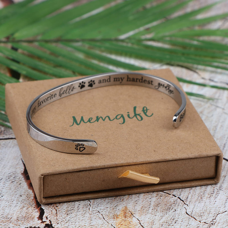 Dog Memorial Bracelet for Women Girls Remembrance Sympathy Memory Loss of Beloved Pets Jewelry Gifts for Pet Cats Dogs Mom Lovers Stainless Steel Dog Paw Personalized Name Cuff Bangle 1. For all pets - PawsPlanet Australia