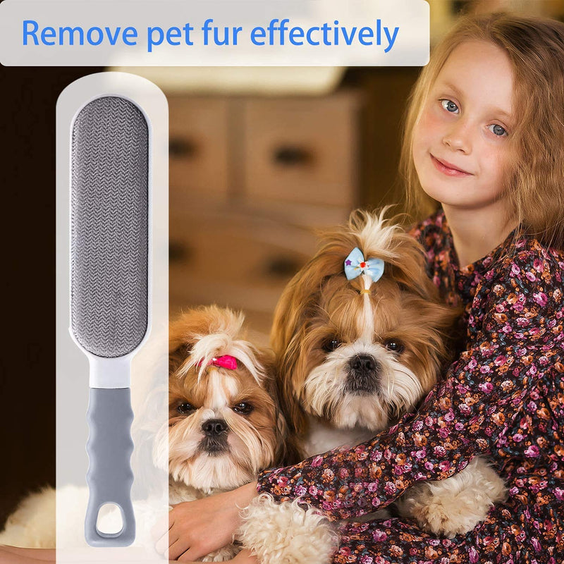 clorest Pet Hair Remover, Lint Brush Double-Sided - Fur & Lint Removal Brush with Self-Cleaning Base- Remove Cat and Dog Fur, Lint, Fluff from Carpet, Car Seat, Couch, Clothing, Bedding, Fabric - PawsPlanet Australia