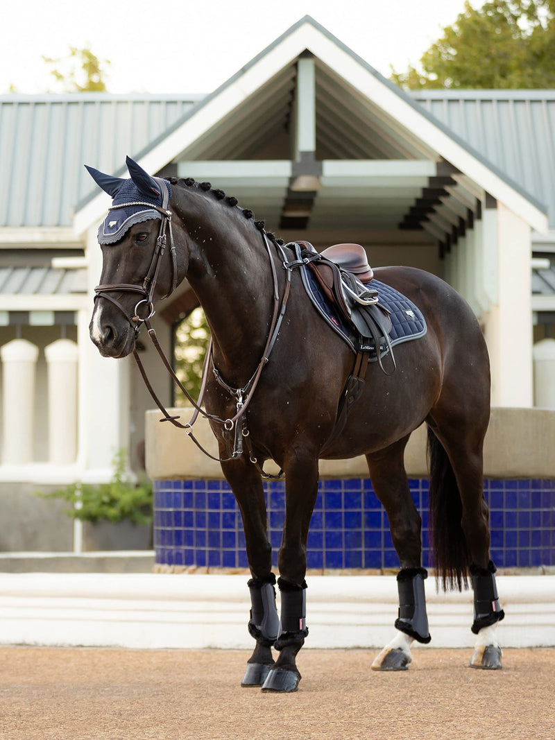 LeMieux Loire Classic Satin Close Contact Square - Twilight Navy S/M - PawsPlanet Australia