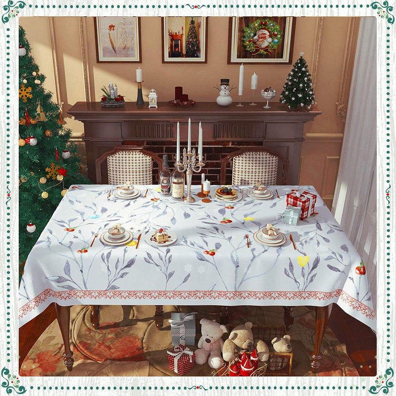 TPHIHPT Christmas Tablecloth for Kitchen Dining | Tabletop | Decoration | Parties | Weddings | Thanksgiving/Christmas Tablecloth 60x102 Inch Muilt - PawsPlanet Australia
