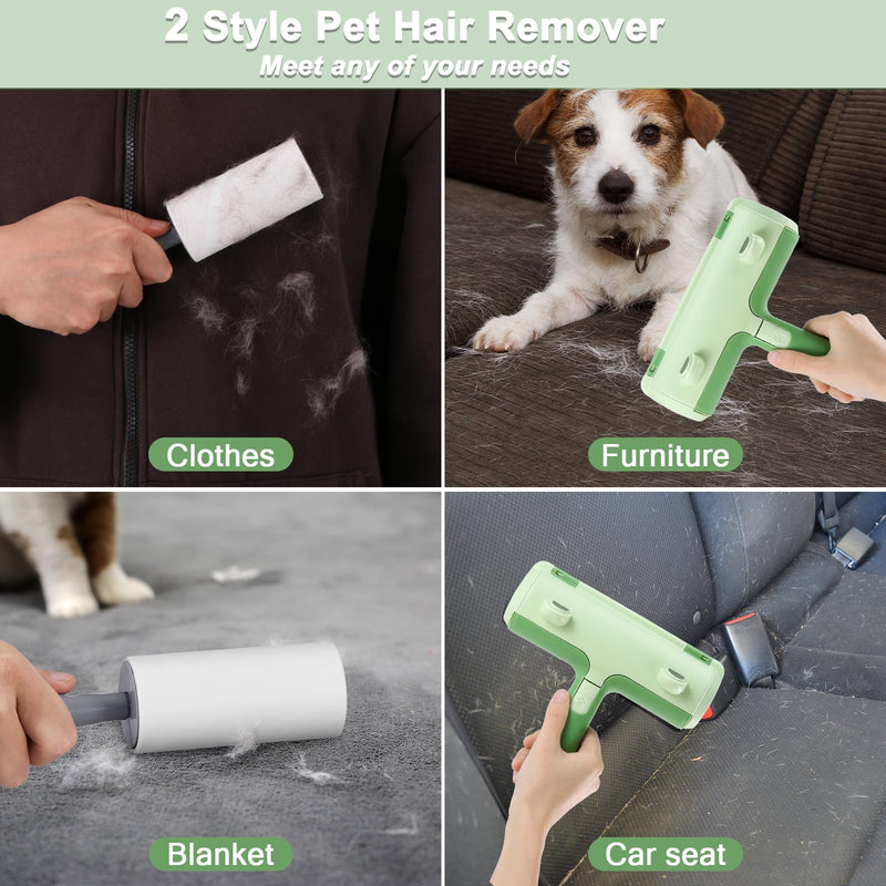 Odoland Pet Hair Remover Lint Roller - Reusable Dog Hair Remover Roller Cat Hair Remover & Scraper, Extra Sticky Lint Roller with Handle, Lint Rollers Animal Hair for Clothes, Bedding - PawsPlanet Australia