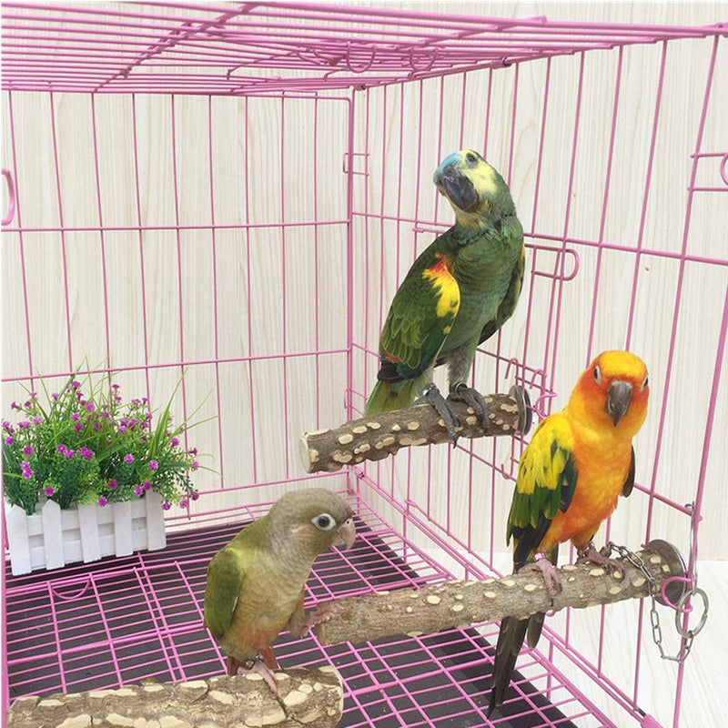 Hamiledyi Bird Perch Bird Stand Wood Parrot Branch Platform Toys Natural Prickly Stick Playground Paw Grinding Cage Accessories for Conures Macaws Finches Cockatiel Lovebirds Small Medium Birds 6PCS - PawsPlanet Australia