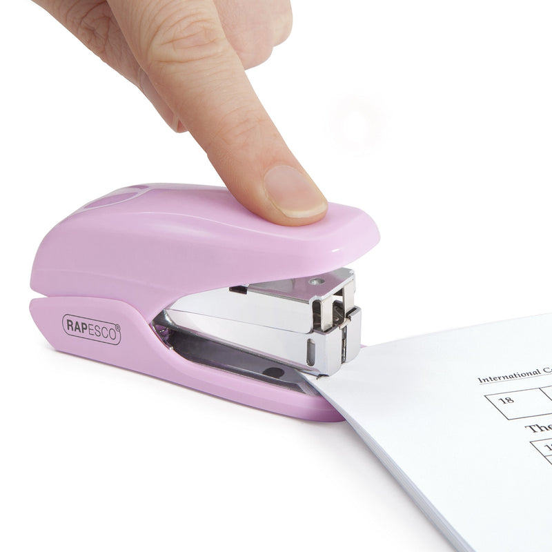 Rapesco 1337 X5-Mini Less Effort Stapler, 20 Sheets Stapling Capacity, Pink - PawsPlanet Australia