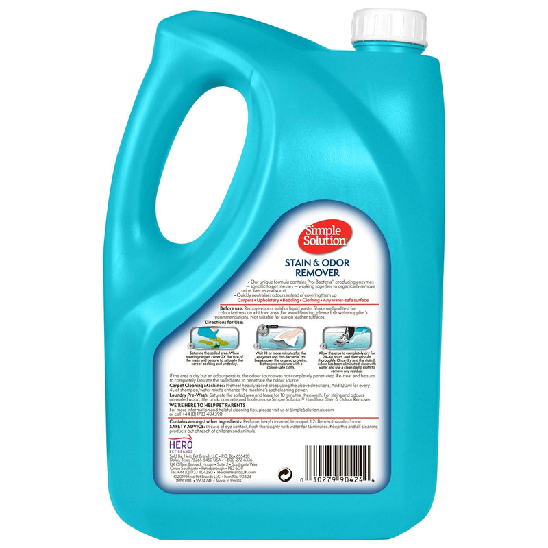 Simple Solution Dog Stain and Odour Remover, 4L 4 l (Pack of 1) - PawsPlanet Australia