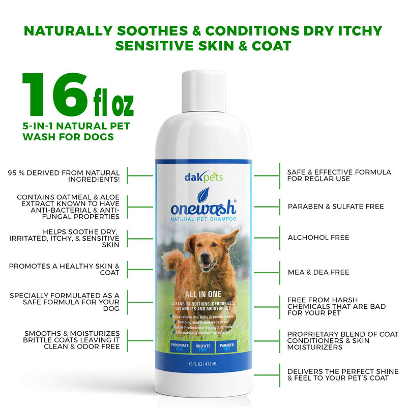 [Australia] - Natural Oatmeal Dog-Shampoo & Conditioner Wash | Veterinary Grade Formula Wash for Dogs Cats & Small animals | Helps Hot Spots | Aloe for Allergies & Sensitive Skin | Relieve Dry, Itchy Skin 