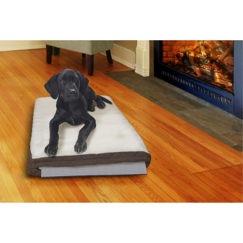[Australia] - Furhaven Pet Dog Bed | Mold & Mildew Resistant Breathable Cooling Mesh Elevated Pet Cot Bed, Pet Blanket, & Self-Warming Pet Mat Insert for Dogs & Cats - Available in Multiple Colors & Sizes Warming Pad Small Silver 