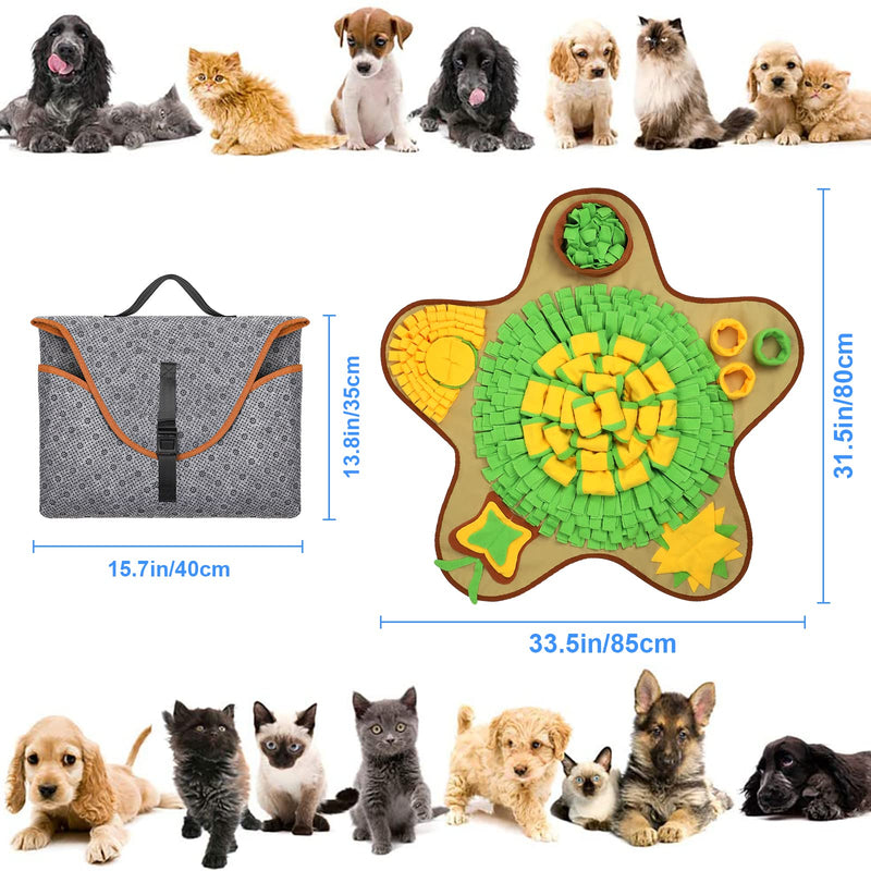 HomeMall Sniffing Rug for Dogs Large Washable Pet Sniffing Rug Pentagram Dog Toy Intelligence Sniffing Mat for Dogs - PawsPlanet Australia
