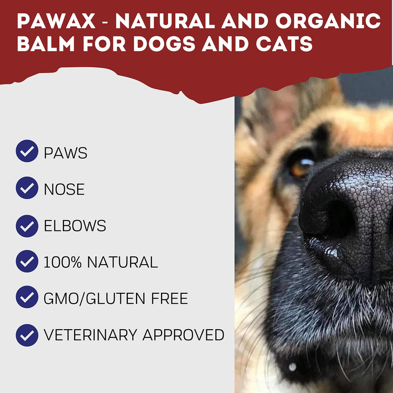 Bruno May PAW Wax Natural and Organic Protect and Heal 3-in-1 for Dogs and Cats PET Balm Veterinary Approved with Carnauba Wax, Vitamin E, Aloe 2 oz - PawsPlanet Australia