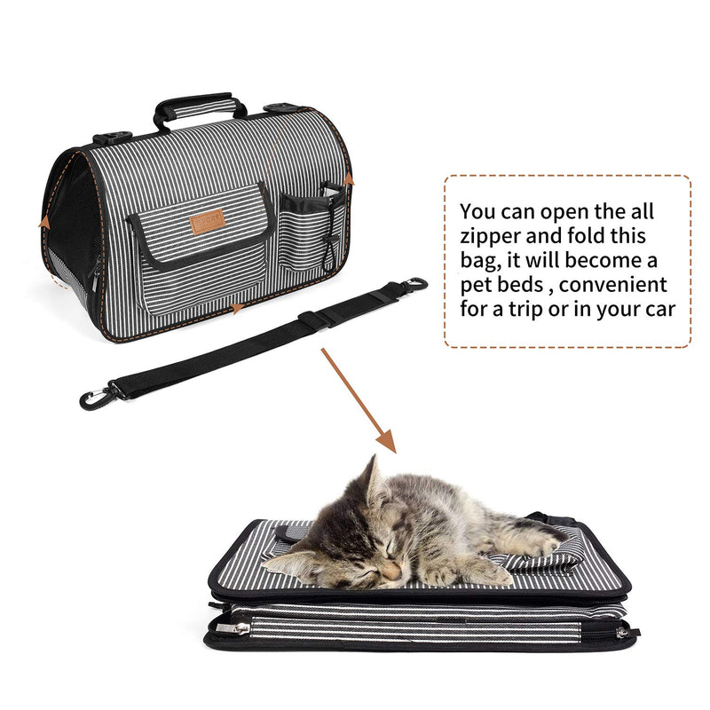[Australia] - CheerMaker Pet Carrier Cat Carrier Dog Carrier for Small Medium Dogs, Cats, Puppies, Kittens, Pets, Airline Approved Cozy and Soft Foldable Dog Beds, Carry Your Pet with You Safely and Comfortably 