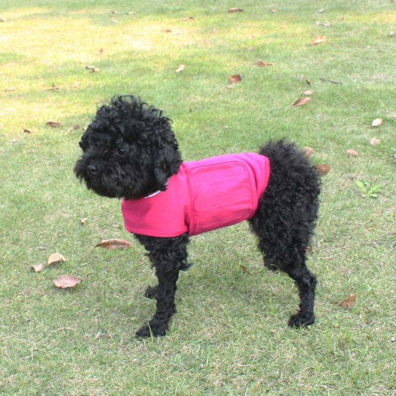 YUKOOL Anxiety Coat for Dogs, Lightweight Wrap Calming Vest, Dog Anxiety Jacket, Used to Instant Therapy for Over Excitement in Lightning and Fireworks to Keep Calming Comfort(XS,Rose Red) XS Rose Red - PawsPlanet Australia