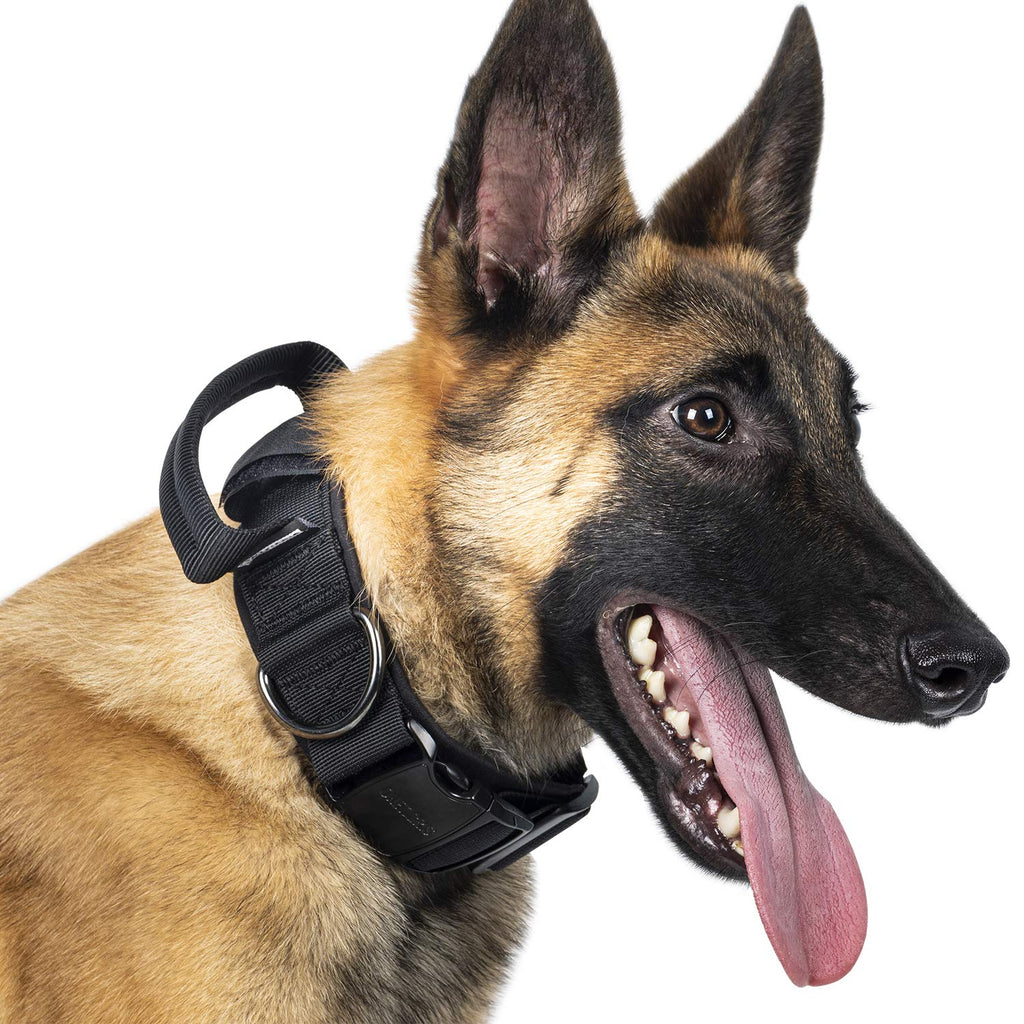 OneTigris Dog Collar with Metal Buckle for Dogs (Black, XL) Black - PawsPlanet Australia