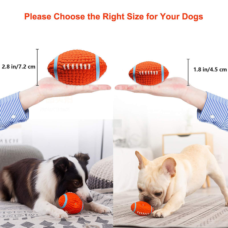 ACE2ACE Dog Toys, Squeaky Dog Rugby Toy, Bounce and Fetch Dog balls for Medium and Large Dogs M - PawsPlanet Australia