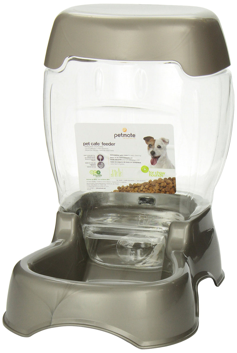 Petmate Pet Café Feeder 3 Lbs Pearl Silver - PawsPlanet Australia