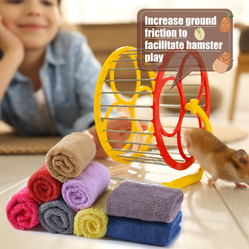 8 Pieces Guinea Pigs Blankets Guinea Pig Accessories Hamster Fleece Cage Liners Small Animal Bedding Mats Bathe Towels Warm Blankets for Guinea Pig Hamster Ferrets Chinchillas Hedgehogs - PawsPlanet Australia