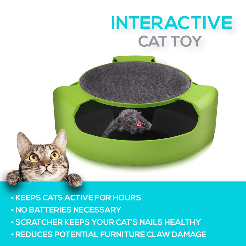 [Australia] - Pets First CAT TOYS Interactive Toys For Cats. Cat Ball Bell Toy|Electric Smart Spinning Feather Cat Toy|Punching Ball Scratching Cat Board| Cat Scratcher Spinning Mouse Toy Exercise for Cats/Kitten 