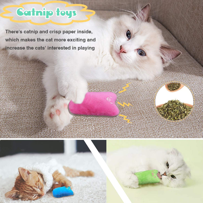 [Australia] - Cat Toys Variety Bundle Set, Interactive Cat Toy Set Including 30Pcs Soft Cat Toy Balls, 6Pcs Mylar Crinkle Balls and 3Pcs Cat Catnip Toys for Cat Kitten Having Fun Exerciser Playing 